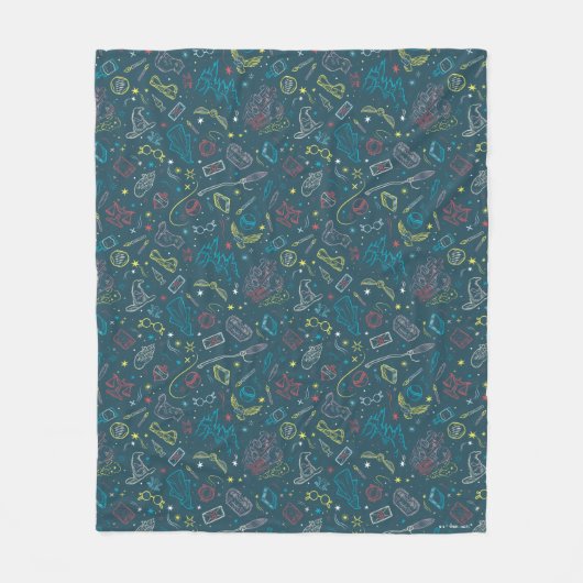 Couverture Polaire HARRY POTTER™ Artefacts Line Art Motif (Devant)