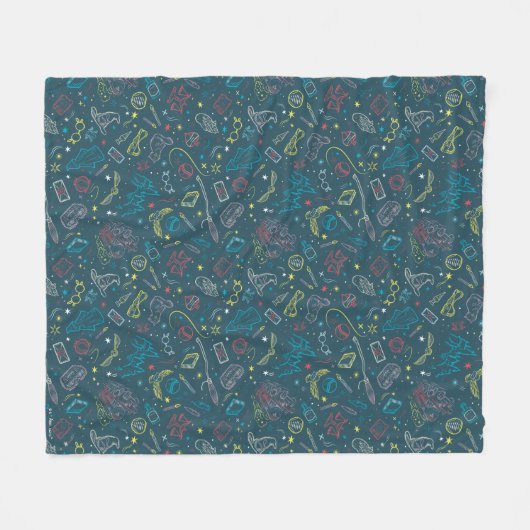 Couverture Polaire HARRY POTTER™ Artefacts Line Art Motif (Devant (Horizontal))