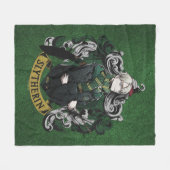 Couverture Polaire HARRY POTTER™ | Blason de la maison de Draco Malfo (Devant (Horizontal))