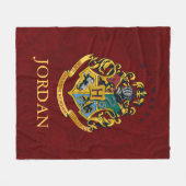 Couverture Polaire Harry Potter | Blason de Poudlard - Complet (Devant (Horizontal))