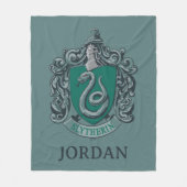 Couverture Polaire Harry Potter | Blason de Serpentard Vert (Devant)