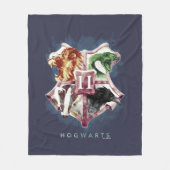 Couverture Polaire Harry Potter | Blason HOGWARTS™ Aquarelle (Devant)