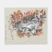 Couverture Polaire HARRY POTTER™ GRYFFINDOR™ Floral Graphisme (Devant (Horizontal))