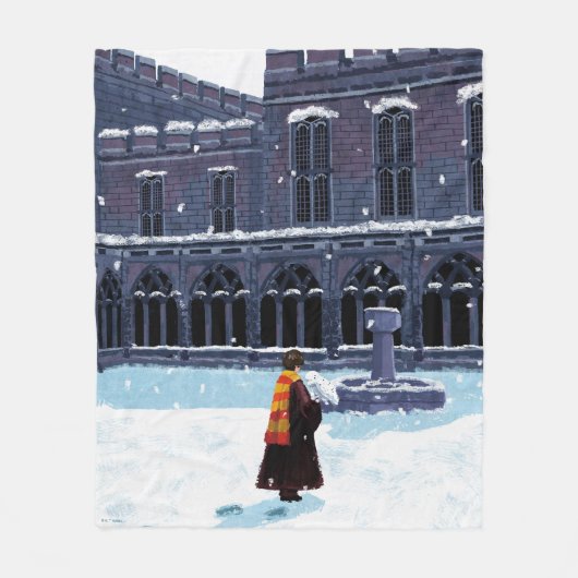 Couverture Polaire HARRY POTTER ™ & Hedwig dans la cour de HOGWARTS ™ (Devant)