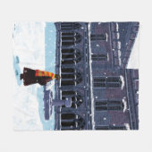 Couverture Polaire HARRY POTTER ™ & Hedwig dans la cour de HOGWARTS ™ (Devant (Horizontal))