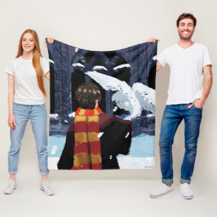 Couverture Polaire HARRY POTTER™ & Hedwig dans la neige