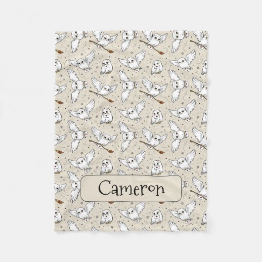 Couverture Polaire Harry Potter | Hedwig Pattern - Baby Shower (Devant)