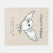 Couverture Polaire Harry Potter | Hedwig personnalisée (Devant (Horizontal))