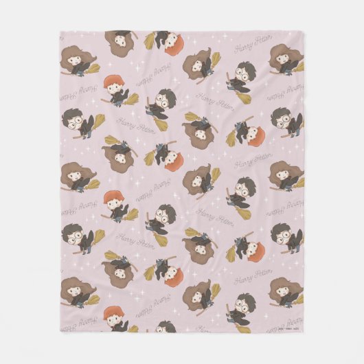 Couverture Polaire HARRY POTTER™, Hermione & Ron Flying Motif (Devant)