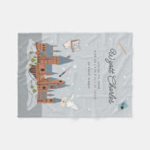 Couverture Polaire Harry Potter Hogwarts statistiques de naissance de (Devant (Horizontal))