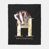 Couverture Polaire Harry Potter | HUFFLEPUFF™ Blaireau Aquarelle (Devant)