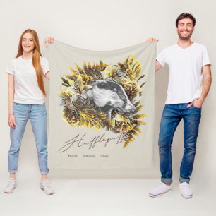 Couverture Polaire HARRY POTTER™ HUFFLEPUFF™ Graphique floral