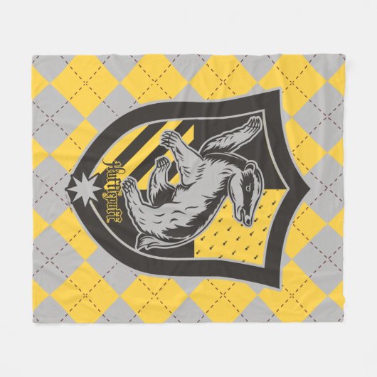 Couverture Polaire Harry Potter | Hufflepuff House Pride Crest (Devant (Horizontal))