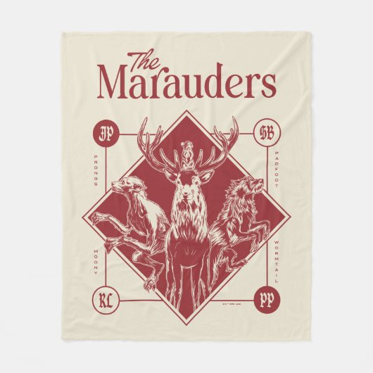 Couverture Polaire HARRY POTTER™ Les Marauders Animagus Graphisme (Devant)