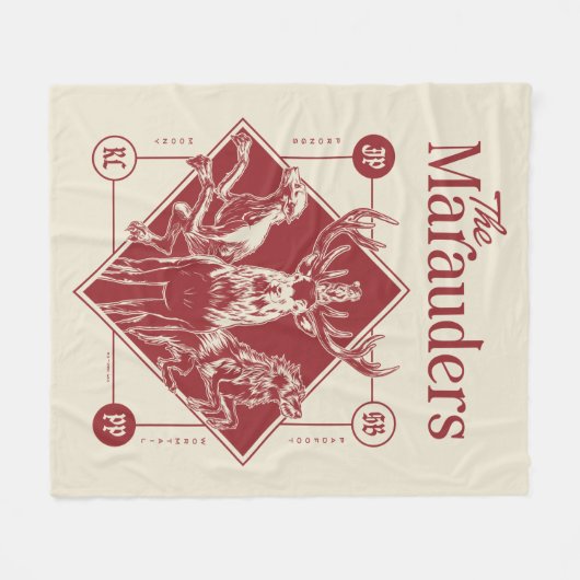 Couverture Polaire HARRY POTTER™ Les Marauders Animagus Graphisme (Devant (Horizontal))