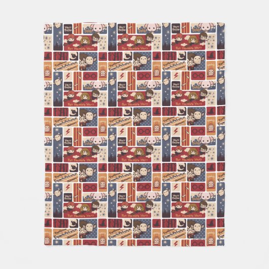 Couverture Polaire Harry Potter Motif des scènes de dessin (Devant)