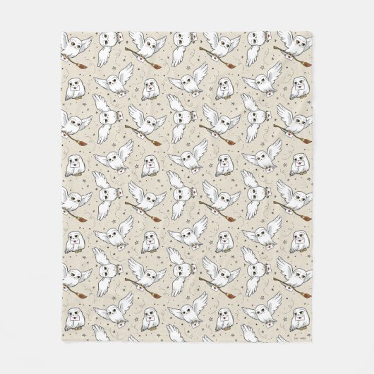 Couverture Polaire Harry Potter | Motif Hedwig - Baby Shower (Devant)