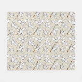 Couverture Polaire Harry Potter | Motif Hedwig - Baby Shower (Devant (Horizontal))