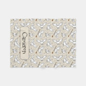 Couverture Polaire Harry Potter | Motif Hedwig - Baby Shower (Devant (Horizontal))