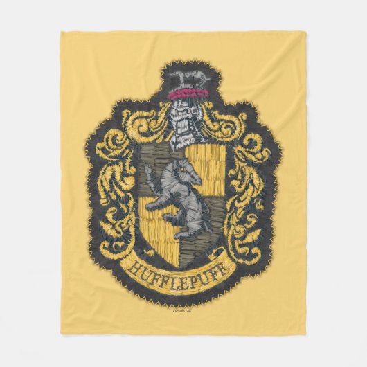 Couverture Polaire Harry Potter | Patch de crête de Hufflepuff (Devant)
