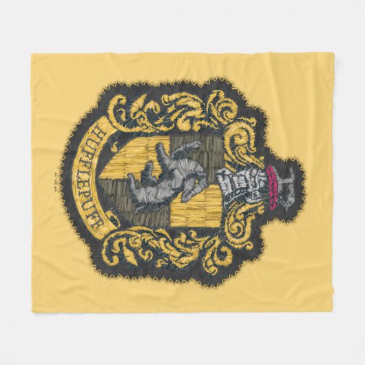 Couverture Polaire Harry Potter | Patch de crête de Hufflepuff (Devant (Horizontal))