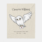 Couverture Polaire Harry Potter | Personalized Hedwig (Devant)
