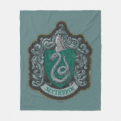 Couverture Polaire Harry Potter | Rétro Mighty Blason de Slytherin (Devant)