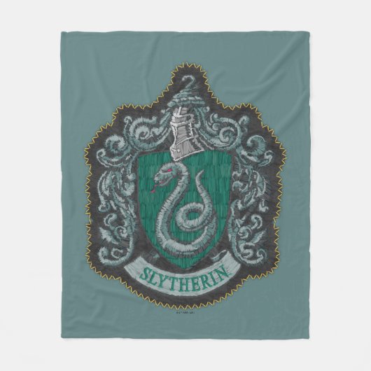 Couverture Polaire Harry Potter | Retro Mighty Slytherin Crest (Devant)