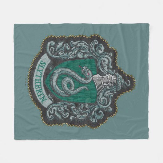 Couverture Polaire Harry Potter | Retro Mighty Slytherin Crest (Devant (Horizontal))