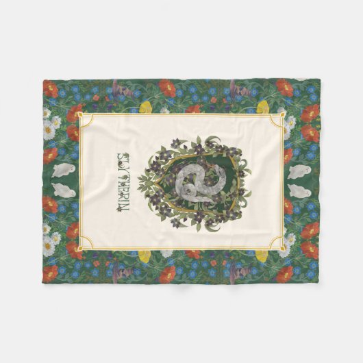Couverture Polaire HARRY POTTER™ | SLYTHERIN™ Crest (Devant (Horizontal))