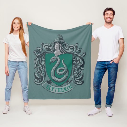 Couverture Polaire Harry Potter | Slytherin Crest Green (En situation)