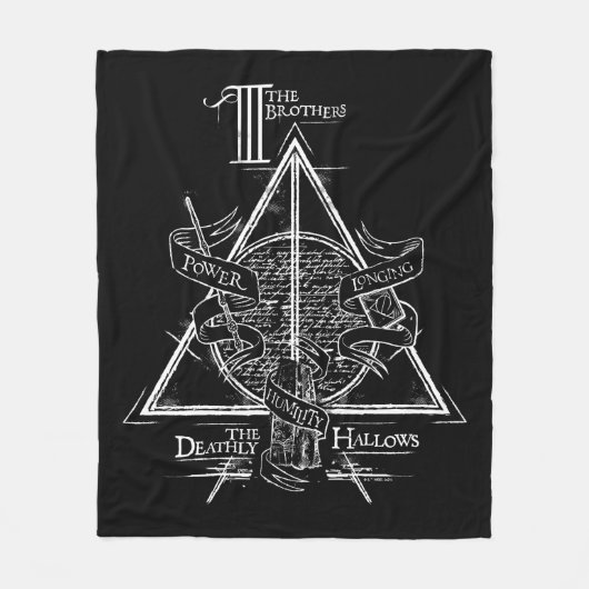 Couverture Polaire Harry Potter Spell | HAUTEUR DE MORT Graphique (Devant)