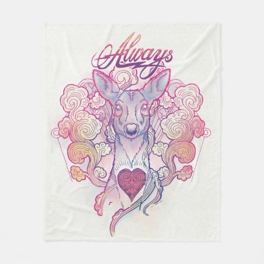 Couverture Polaire Harry Potter Spell | "Toujours" Doe Patronus (Devant)