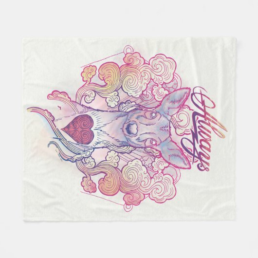 Couverture Polaire Harry Potter Spell | "Toujours" Doe Patronus (Devant (Horizontal))