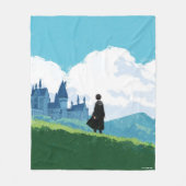 Couverture Polaire HARRY POTTER™ Surplombant le château HOGWARTS™ (Devant)