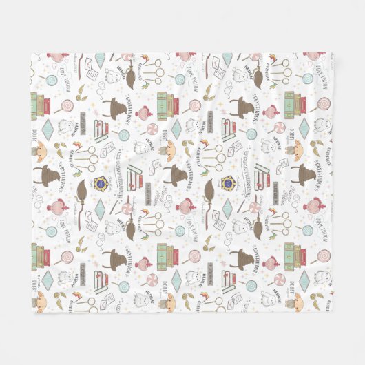 Couverture Polaire HARRY POTTER™ Tiny Magic Pattern (Devant (Horizontal))