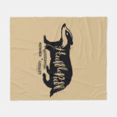 Couverture Polaire Harry Potter | Typographie de silhouette HUFLEPUFF (Devant (Horizontal))