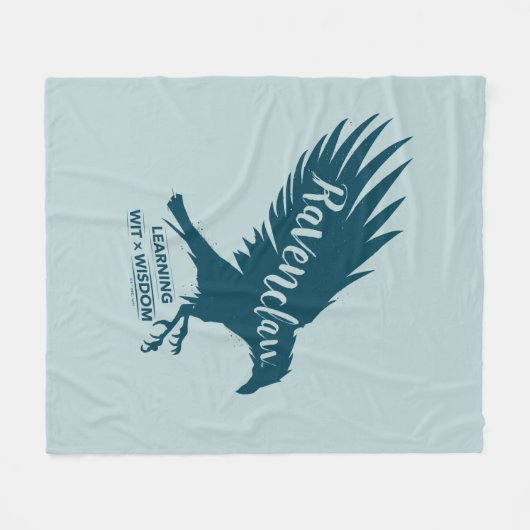 Couverture Polaire Harry Potter | Typographie Silhouette RAVENCLAW™ (Devant (Horizontal))