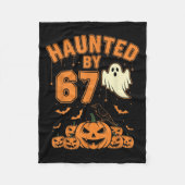 Couverture Polaire Haunted By 67 – Funny Ghost And Pumpkin Halloween (Devant)