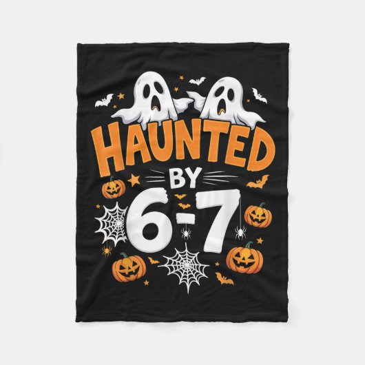 Couverture Polaire Haunted By 67 Funny Pumpkin And Ghost Halloween Co (Devant)