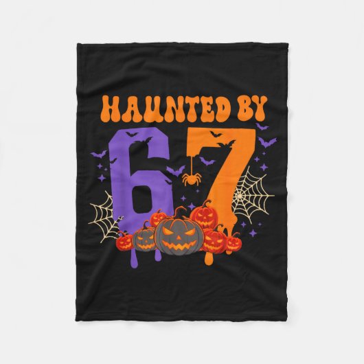 Couverture Polaire Haunted By 67 – Funny Six Seven Meme 6 7 Halloween (Devant)
