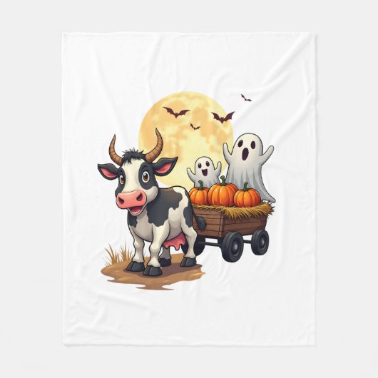 Couverture Polaire Haunted Hayride Cow (Devant)