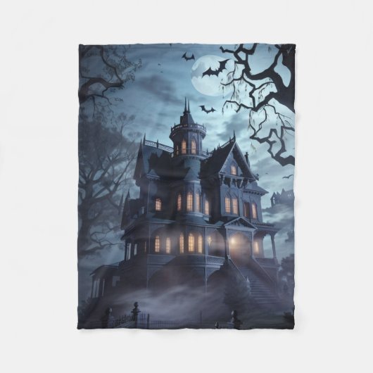 Couverture Polaire "Haunted Mansion Halloween Fleece Blanket - (Devant)