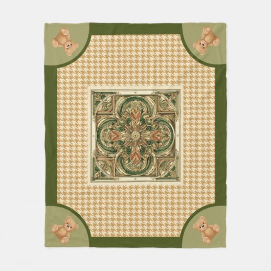 Couverture Polaire Haut Houndstooth, (Devant)