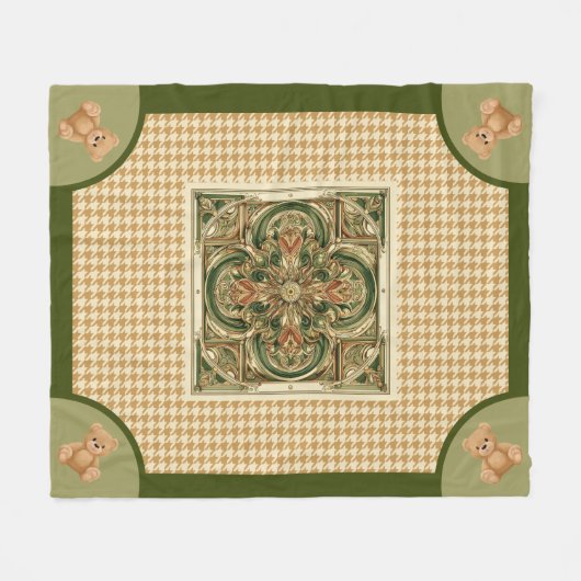 Couverture Polaire Haut Houndstooth, (Devant (Horizontal))