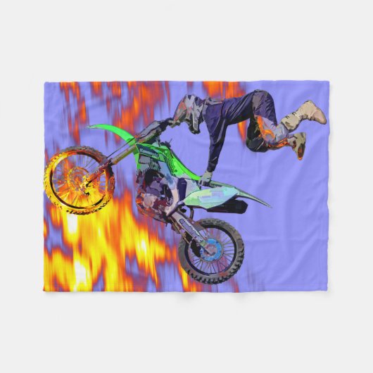 Couverture Polaire Haut Volant Freestyle Motocross Rider (Devant (Horizontal))