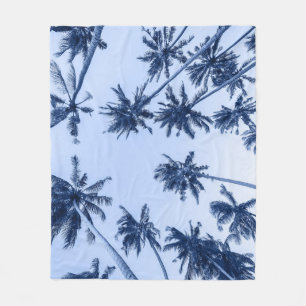 Couverture Polaire Hauts palmiers, ciel bleu clair.