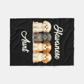 Couverture Polaire Havanese Aunt Cute Dog Lover Gift Funny Women Pupp (Devant (Horizontal))