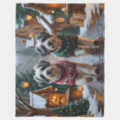Couverture Polaire Havanese Dogs Christmas Snow Holiday  (Devant)