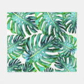 Couverture Polaire Hawaï Feuille de Monstera Végétation Tropicale Mod (Devant (Horizontal))